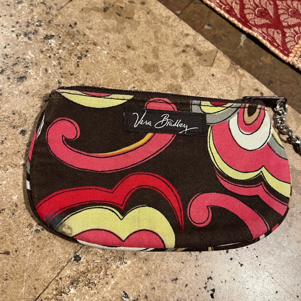 Vera Bradley ID And Change Purse With Chain Attachment
